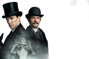 Benedict Cumberbatch And Martin Freeman In Sherlock Holmes 5k (2880x1800) Resolution Wallpaper