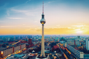 Berlin City View From Top (1366x768) Resolution Wallpaper
