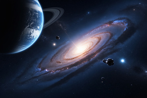 Beyond The Rings Cosmic Odyssey (5120x2880) Resolution Wallpaper