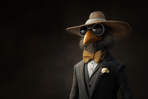 Bird Bow Tie Ai Art (1440x900) Resolution Wallpaper