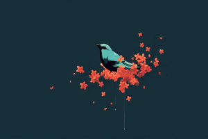 Bird Minimal Art 5k (1400x900) Resolution Wallpaper