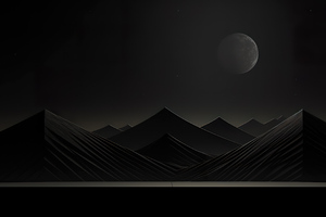 Black Aesthetic Mountains 4k (1360x768) Resolution Wallpaper