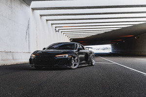 Black Audi R8 V10 Front Look (2560x1700) Resolution Wallpaper
