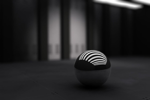 Black Ball With White Bands
