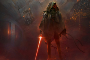 Black Knight Of The Sith (1360x768) Resolution Wallpaper