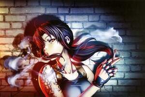 Black Lagoon Anime Girl Smoking 4k