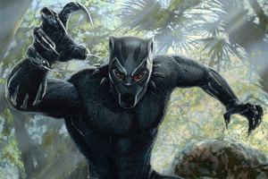 Black Panther 2018 Movie Artwork (1024x768) Resolution Wallpaper