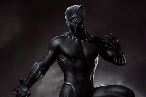 Black Panther 5k Artwork (1336x768) Resolution Wallpaper