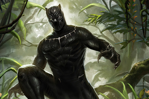 Black Panther Artwork 2020 (1600x1200) Resolution Wallpaper