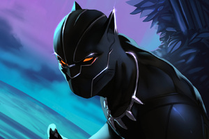 Black Panther Colorful Art (1600x1200) Resolution Wallpaper