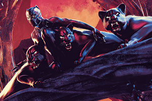 Black Panther Comic Poster 4k (2560x1600) Resolution Wallpaper