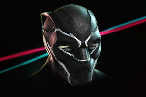 Black Panther Helmet 3d 4k Wallpaper