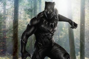 Black Panther In Jungle