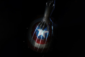 Black Panther Mark On Captain America S Shield Wallpaper