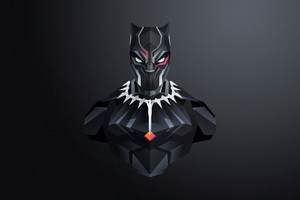 Black Panther Minimal Art 4k Wallpaper