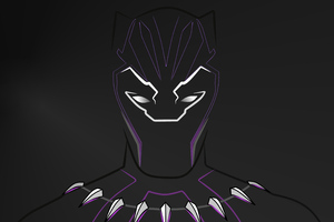 Black Panther Minimal Purple 5k