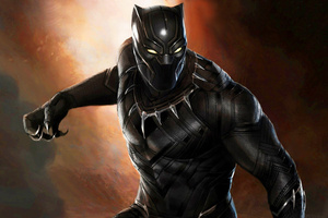 Black Panther Super Hero (1360x768) Resolution Wallpaper