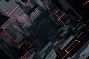 Black Red Abstract 10k (2560x1024) Resolution Wallpaper