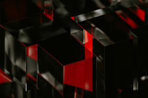 Black Red Square Rectangle (7680x4320) Resolution Wallpaper