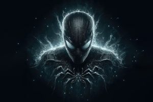 Black Spider Man Strikes (1024x768) Resolution Wallpaper