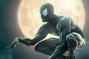 Black Spider Man Suit Wallpaper