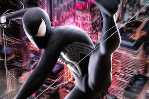 Black Spiderman 4k Arts (1280x720) Resolution Wallpaper