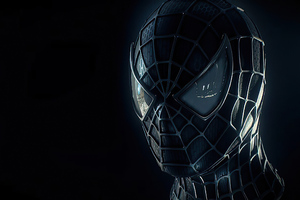 Black Spiderman Mask (1600x900) Resolution Wallpaper