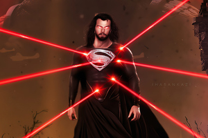 Black Superman 4k Beard (320x240) Resolution Wallpaper