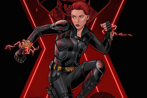 Black Widow Comic Art 4k (2048x1152) Resolution Wallpaper