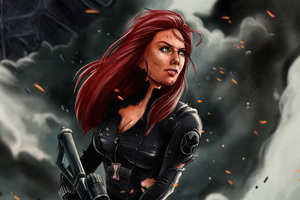 Black Widow Marvel Illustration 4k (1440x900) Resolution Wallpaper