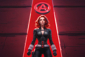Black Widow Red In Her Ledger Wallpaper