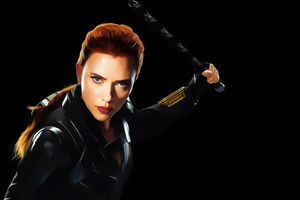 Black Widow Scarlett Johansson Minimal 5k (5120x2880) Resolution Wallpaper