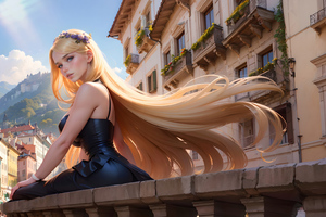 Blonde Girl Of Old Town (1920x1080) Resolution Wallpaper
