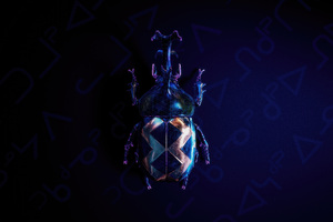 Blue Beetle Bug (3840x2400) Resolution Wallpaper