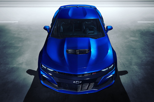 Blue Chevrolet Camaro 4k (1400x900) Resolution Wallpaper