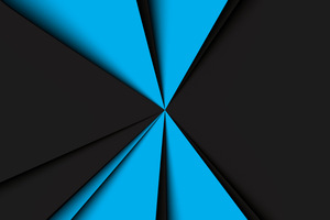 Blue Dark Geometry 8k