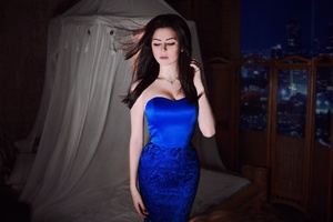 Blue Dress Model