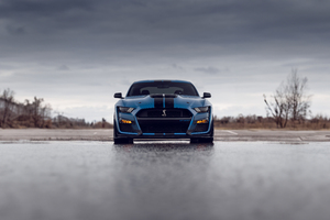 Blue Ford Shelby Gt500 Wallpaper