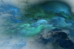 Blue Green Clouds (1336x768) Resolution Wallpaper