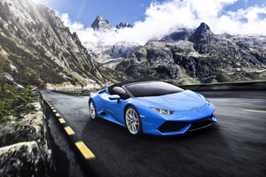 Blue Lamborghini Huracan 5k Wallpaper