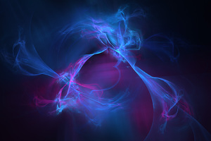 Blue Nebula Digital Art Energy Flame Plasma Space