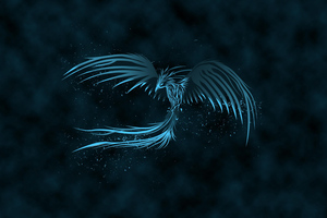 Blue Phoenix Watermark 4k