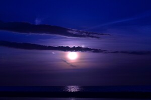 Blue Sea Sky Sunset Evening 4k 5k