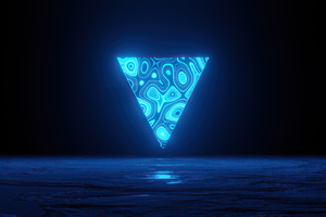 Blue Triangle Variant Abstract 4k