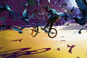 Bmx Rider City 4k (1440x900) Resolution Wallpaper