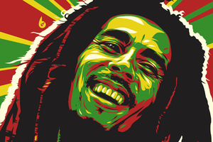 Bob Marley Abstract 4k Wallpaper