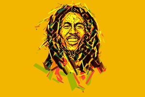 Bob Marley Abstract Artwork 8k