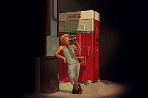 Boy Drinking Coke (5120x2880) Resolution Wallpaper