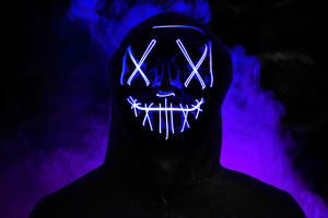 Boy Neon Mask Glowing 5k