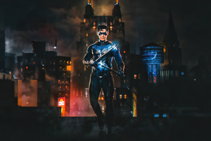 Brenton Thwaites As Nightwing In Titans Wallpaper